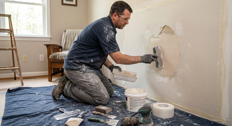 Basement Drywall Repair in Alpharetta, GA