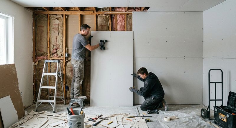 Garage Drywall Replacement in Overland Park, KS